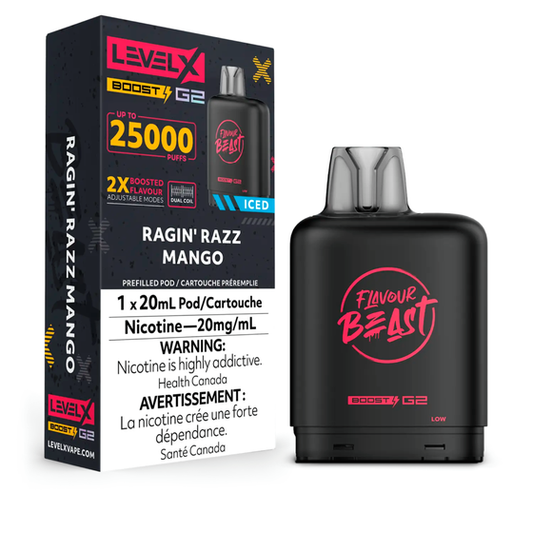 Level X Boost G2 25K Ragin' Razz Mango
